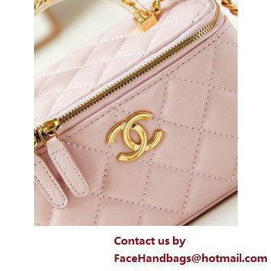 Chanel Lambskin, Resin  &  Gold-Tone Metal Clutch with Chain Bag AP3820 Light Pink 2025